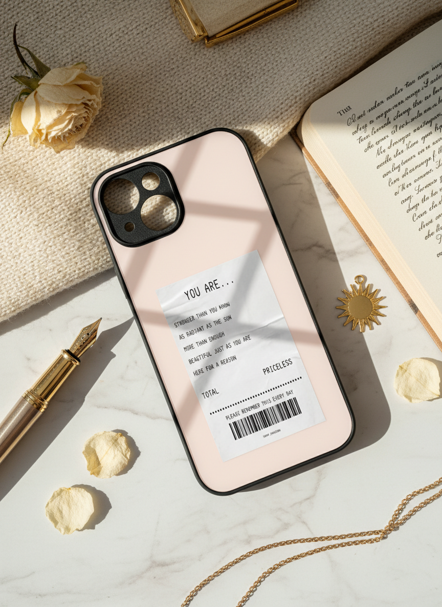 You Are Enough Premium Glass Back Cover For iPhone 11-17 Models