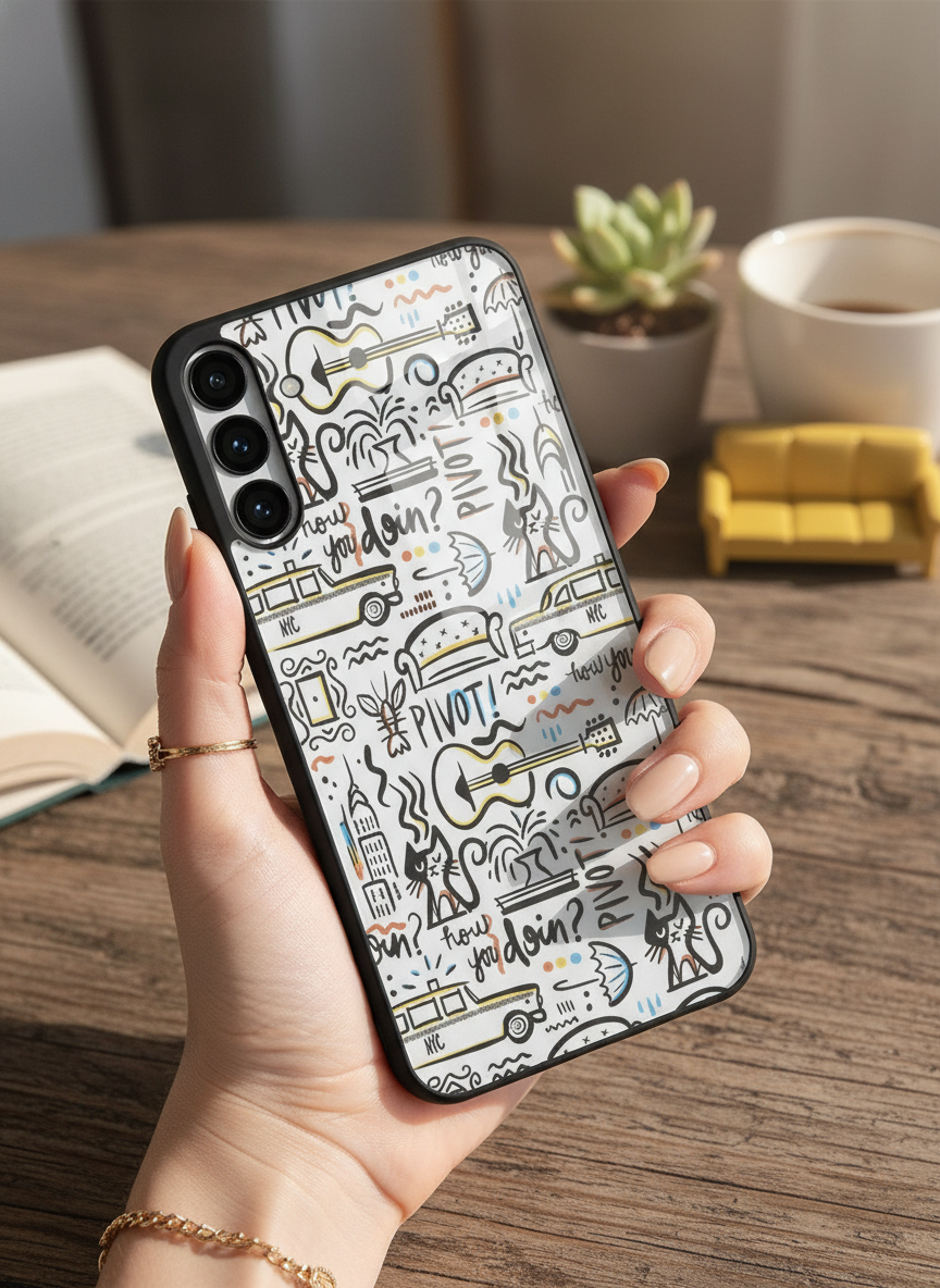 NYC Vibes Premium Glass Back Cover For Galaxy S, A, M & F Series