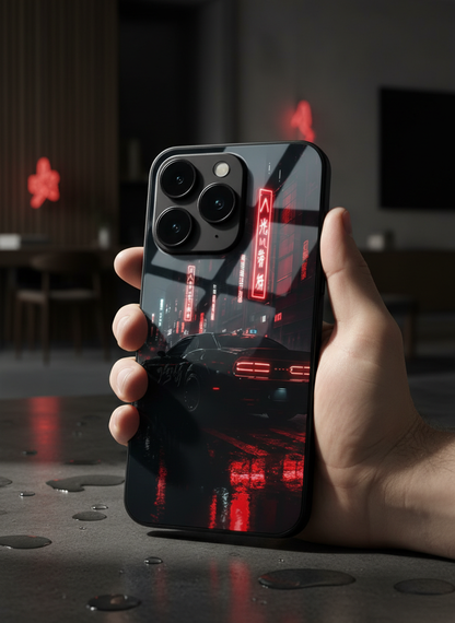 Tokyo Heart Premium Glass Back Cover For iPhone 11-17 Models