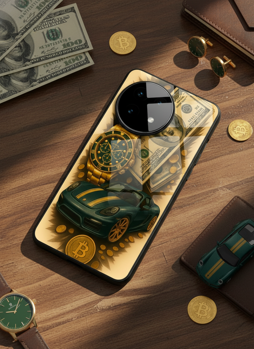 Crypto King Premium Glass Back Cover For One Plus 13, 12, 11, 10, Nord Series