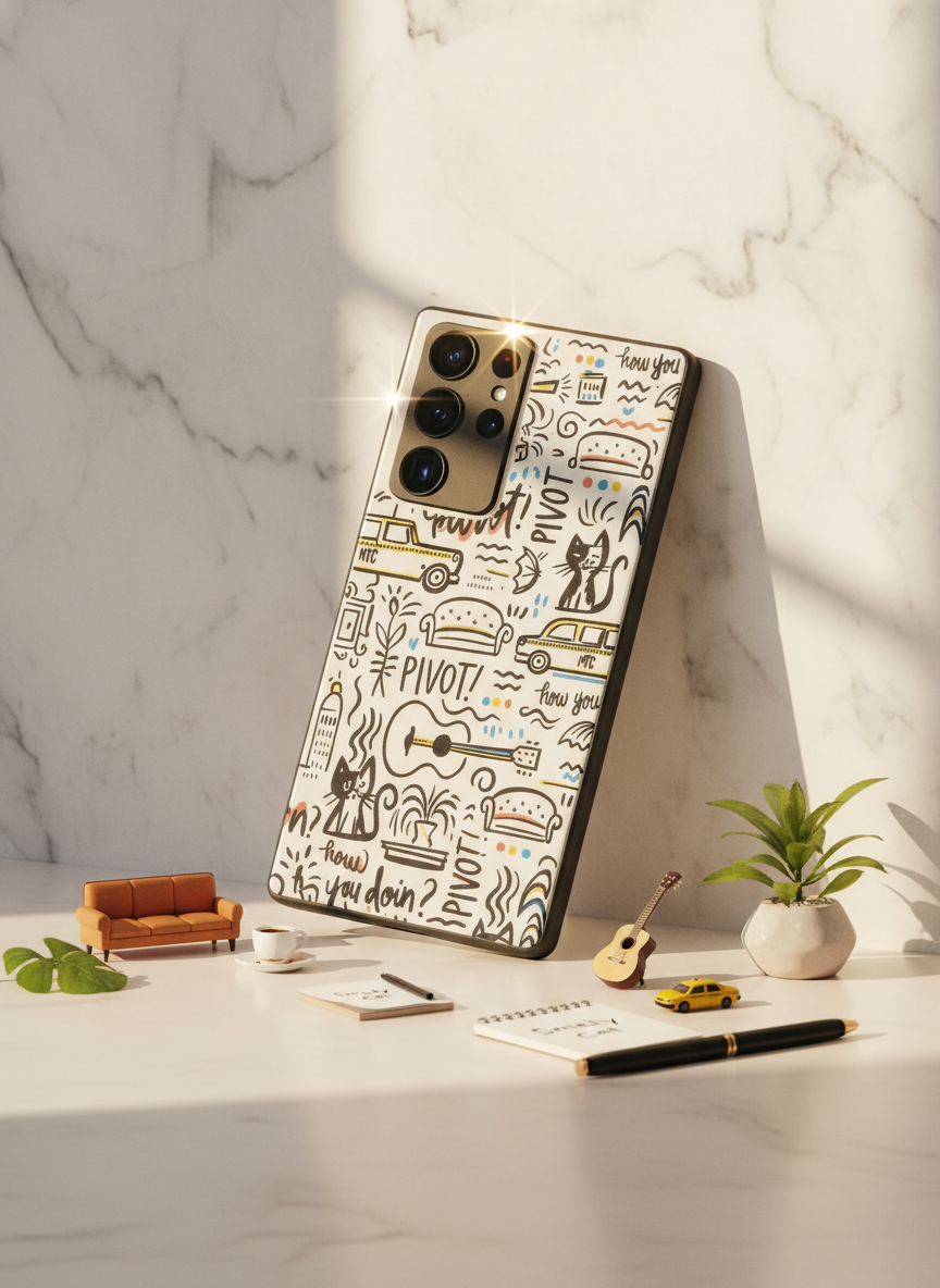 NYC Vibes Premium Glass Back Cover For Galaxy S, A, M & F Series