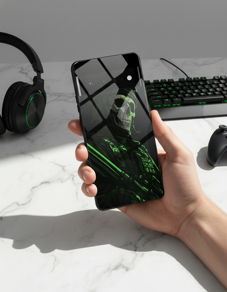 COD Zombie Premium Glass Back Cover For Google Pixel 7,8,9,10 Series
