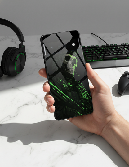 COD Zombie Premium Glass Back Cover For Google Pixel 7,8,9,10 Series
