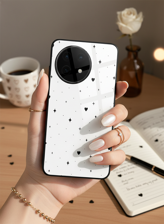 Minimal LOVE Premium Glass Back Cover For One Plus 13, 12, 11, 10, Nord Series