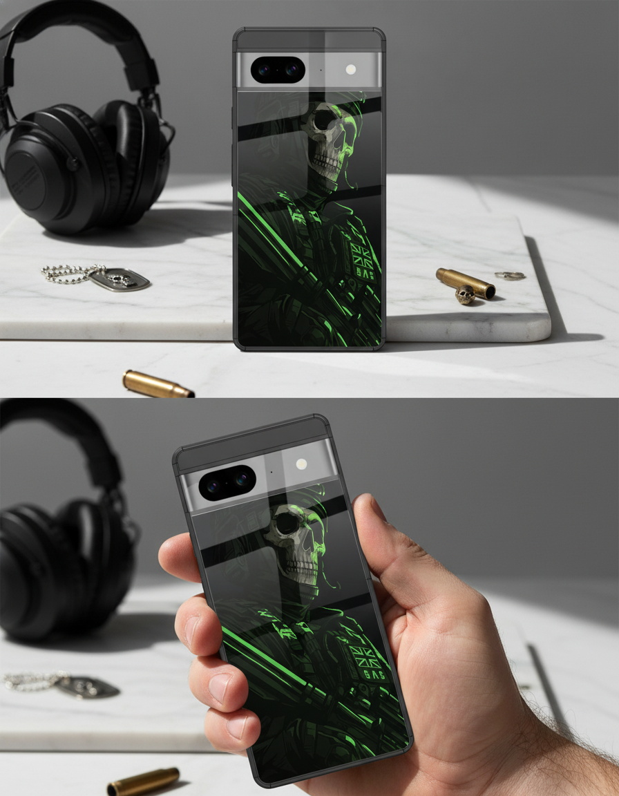COD Zombie Premium Glass Back Cover For Google Pixel 7,8,9,10 Series