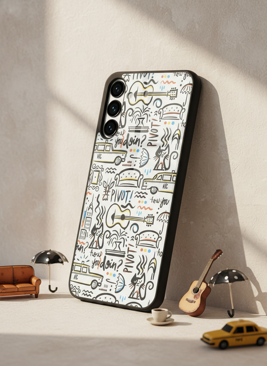 NYC Vibes Premium Glass Back Cover For Galaxy S, A, M & F Series