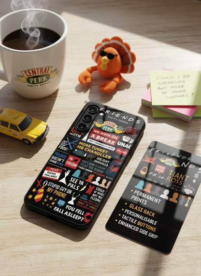 F.R.I.E.N.D.S Premium Glass Back Cover For Galaxy S, A, M & F Series