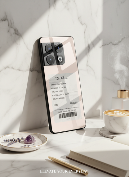 You Are Enough Glass Back Cover For One Plus 13, 12, 11, 10, Nord Series