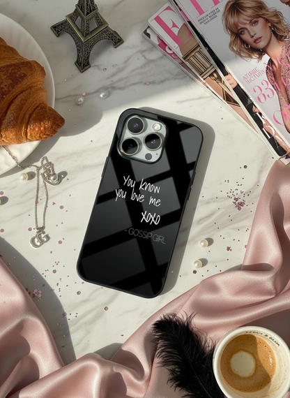 GOSSIP GIRL Scandal Script Premium Glass Back Cover For iPhone 11-17 Models