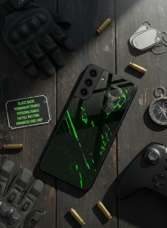 COD Zombie Premium Glass Back Cover For Galaxy S, A, M & F Series