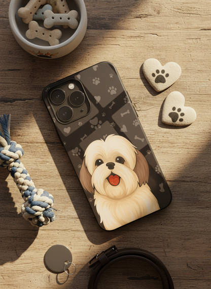 Fluffy Love Premium Glass Back Cover For iPhone 11-17 Models