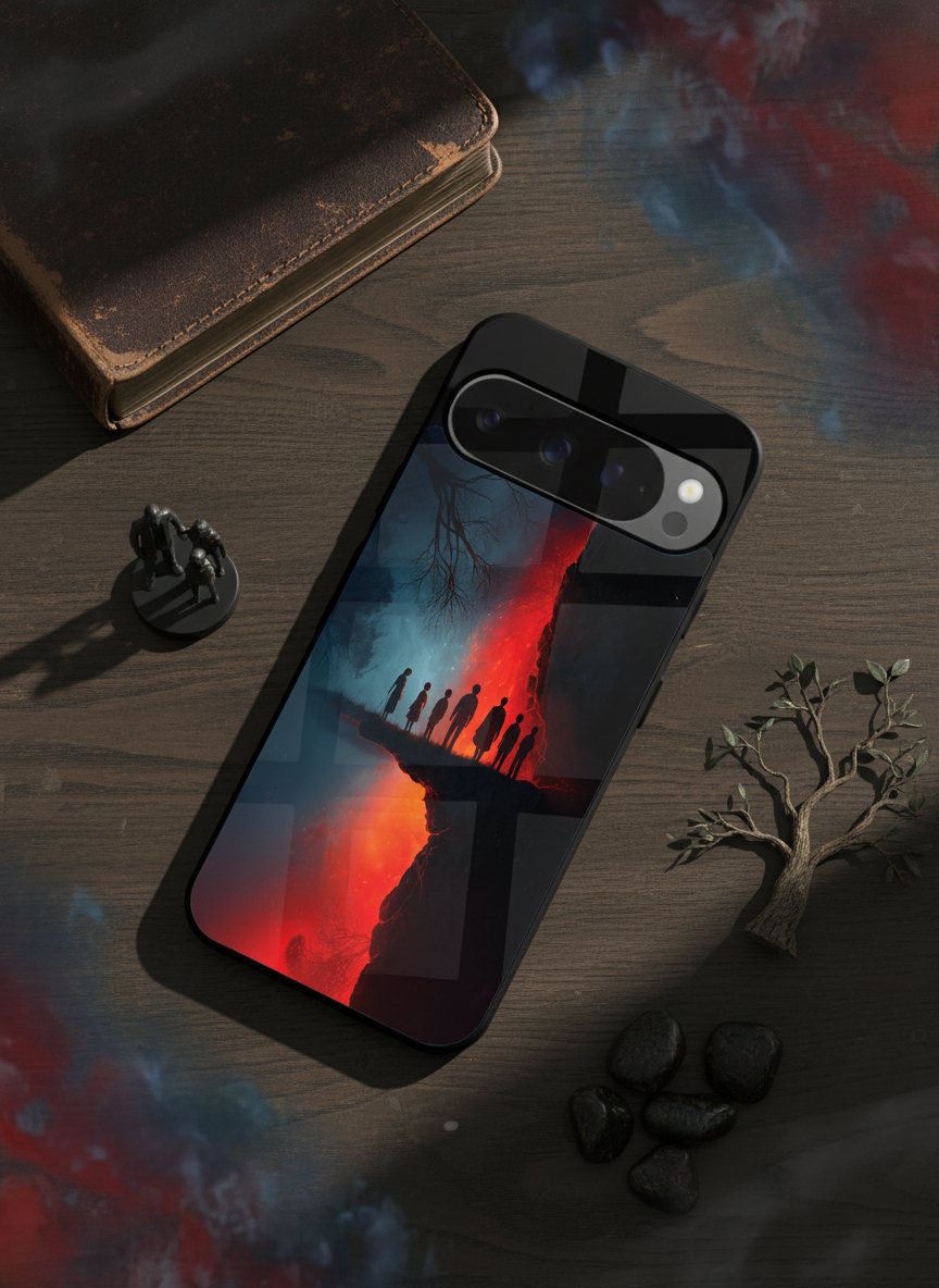 STRANGER THINGS- The Parallel Edge Premium Glass Back Cover For Google Pixel 7,8,9,10 Series