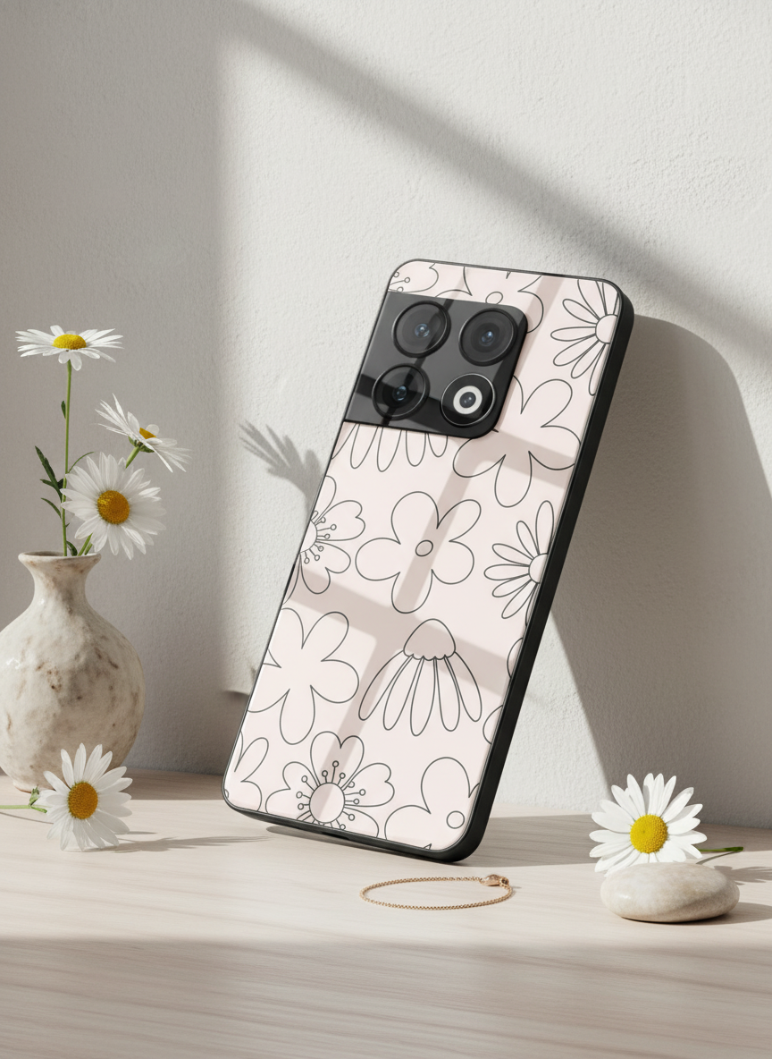 Outline Garden Glass Back Cover For One Plus 13, 12, 11, 10, Nord Series