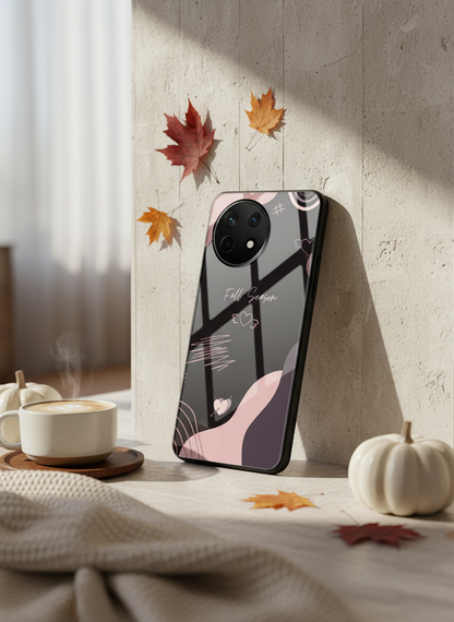 Autumn Heart Premium Glass Back Cover For One Plus 13, 12, 11, 10, Nord Series