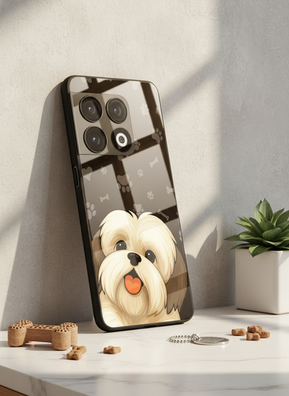 Fluffy Love Glass Back Cover For One Plus 13, 12, 11, 10, Nord Series