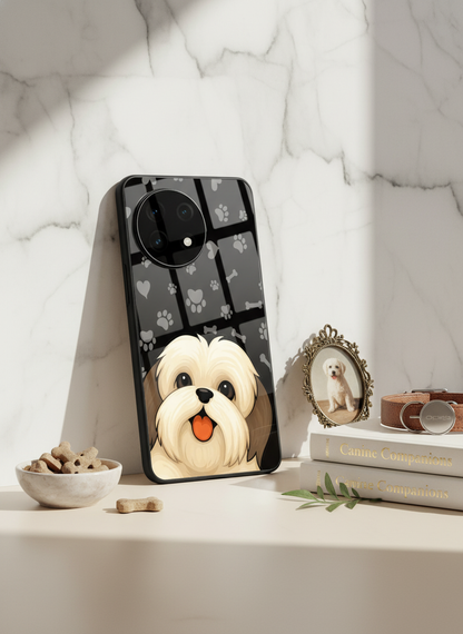 Fluffy Love Glass Back Cover For One Plus 13, 12, 11, 10, Nord Series