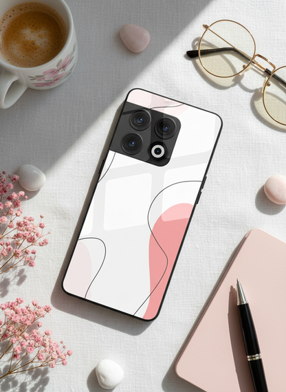 Clean Girl Aesthetics Glass Back Cover For One Plus 13, 12, 11, 10, Nord Series