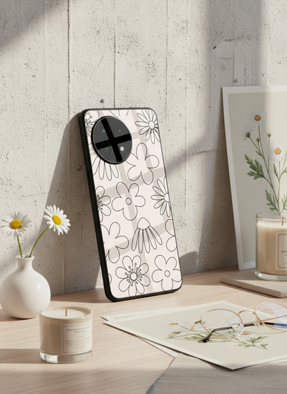 Outline Garden Glass Back Cover For One Plus 13, 12, 11, 10, Nord Series