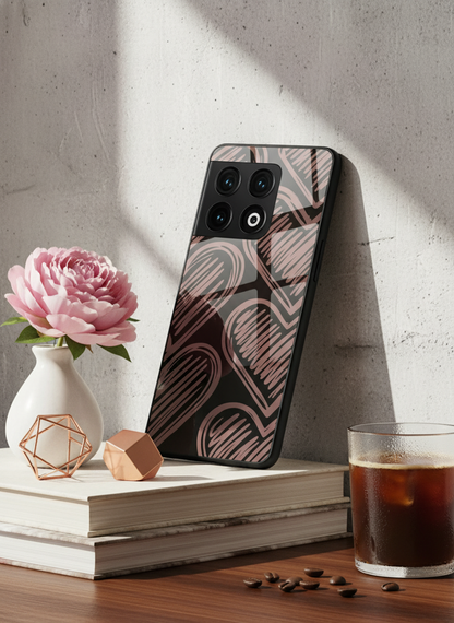 Heartline Glass Back Cover For One Plus 13, 12, 11, 10, Nord Series