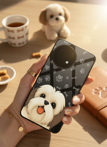 Fluffy Love Glass Back Cover For One Plus 13, 12, 11, 10, Nord Series