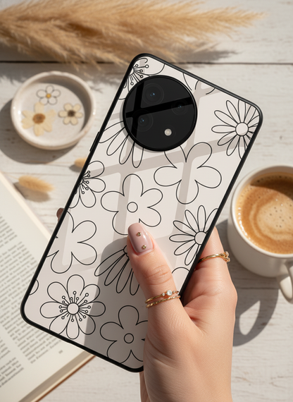 Outline Garden Glass Back Cover For One Plus 13, 12, 11, 10, Nord Series