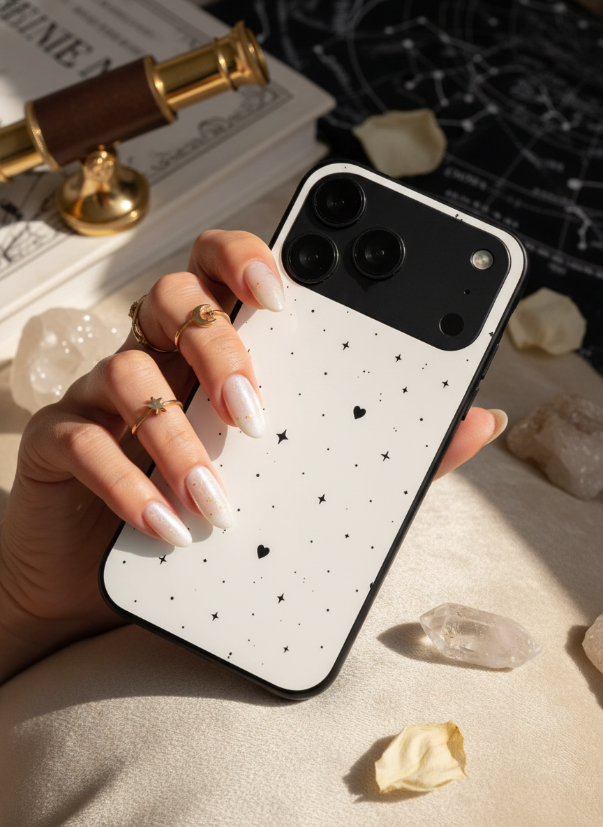 Minimal LOVE Premium Glass Back Cover For iPhone 11-17 Models