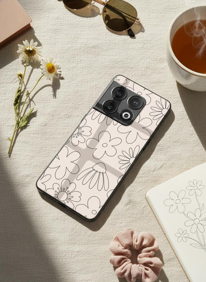 Outline Garden Glass Back Cover For One Plus 13, 12, 11, 10, Nord Series