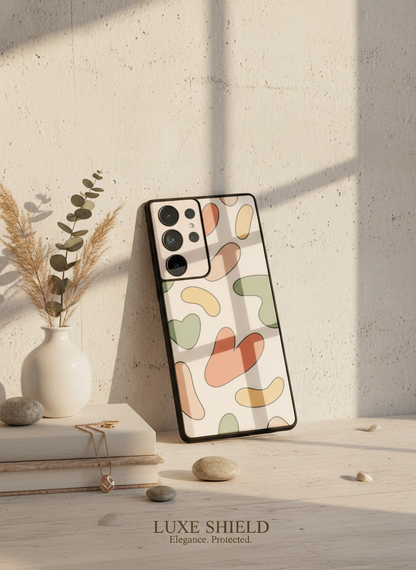 Heartsy Abstract Premium Glass Back Cover For Galaxy S, A, M & F Series