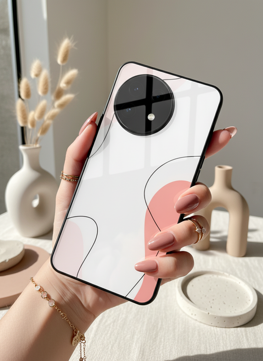 Clean Girl Aesthetics Glass Back Cover For One Plus 13, 12, 11, 10, Nord Series