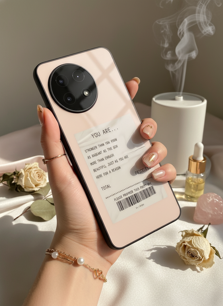 You Are Enough Glass Back Cover For One Plus 13, 12, 11, 10, Nord Series