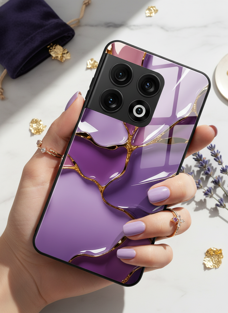 Amethyst Premium Glass Back Cover For One Plus 13, 12, 11, 10, Nord Series