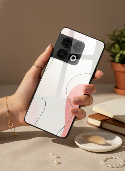 Clean Girl Aesthetics Glass Back Cover For One Plus 13, 12, 11, 10, Nord Series