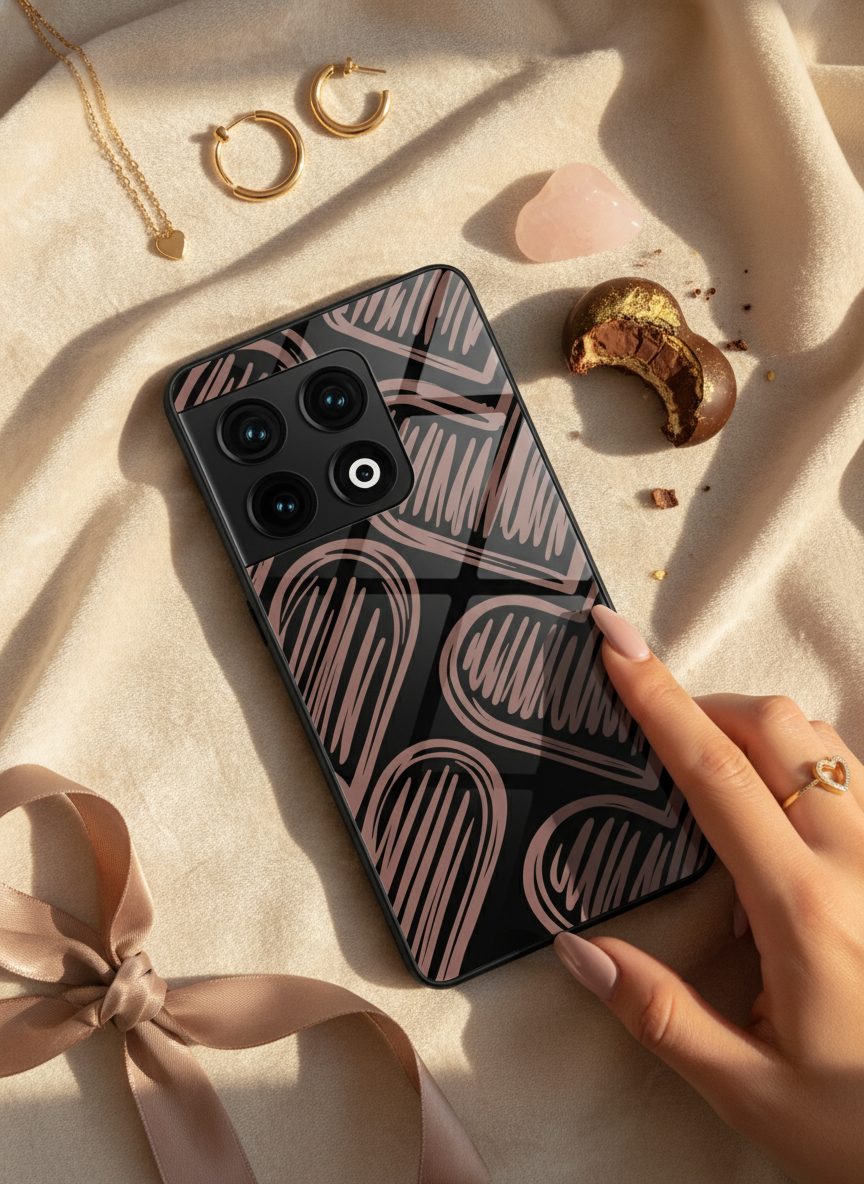 Heartline Glass Back Cover For One Plus 13, 12, 11, 10, Nord Series