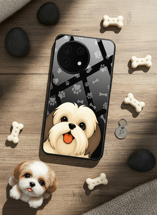 Fluffy Love Glass Back Cover For One Plus 13, 12, 11, 10, Nord Series