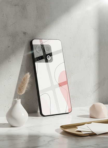 Clean Girl Aesthetics Glass Back Cover For One Plus 13, 12, 11, 10, Nord Series