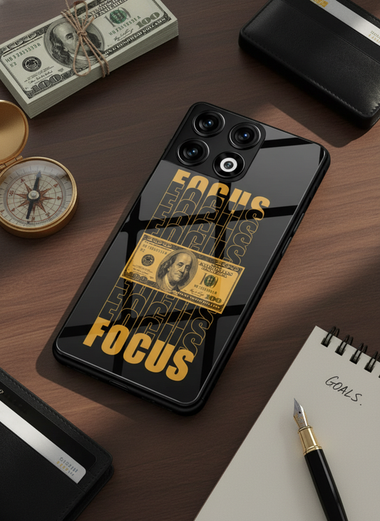 Level Up Focus Premium Glass Back Cover For One Plus 13, 12, 11, 10, Nord Series