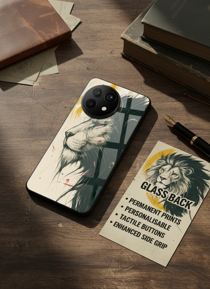 Roar Within Premium Glass Back Cover For One Plus 13, 12, 11, 10, Nord Series