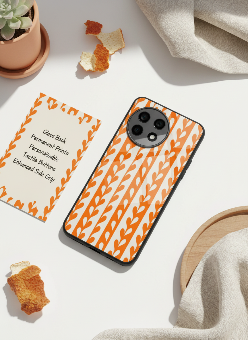 Heartvine Premium Glass Back Cover For One Plus 13, 12, 11, 10, Nord Series