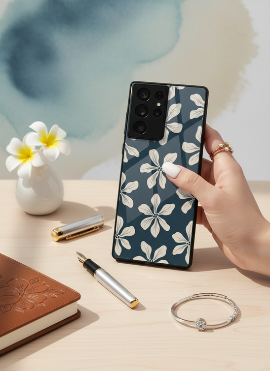 Lily Love Premium Glass Back Cover For Galaxy S, A, M & F Series