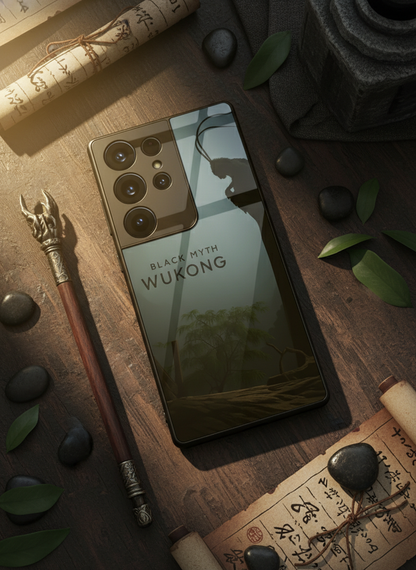BMW -Black Myth Wukong Premium Glass Back Cover For Galaxy S, A, M & F Series