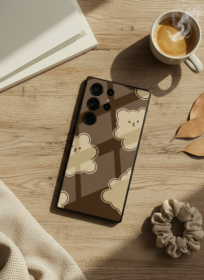 Teddy Overload Premium Glass Back Cover For Galaxy S, A, M & F Series