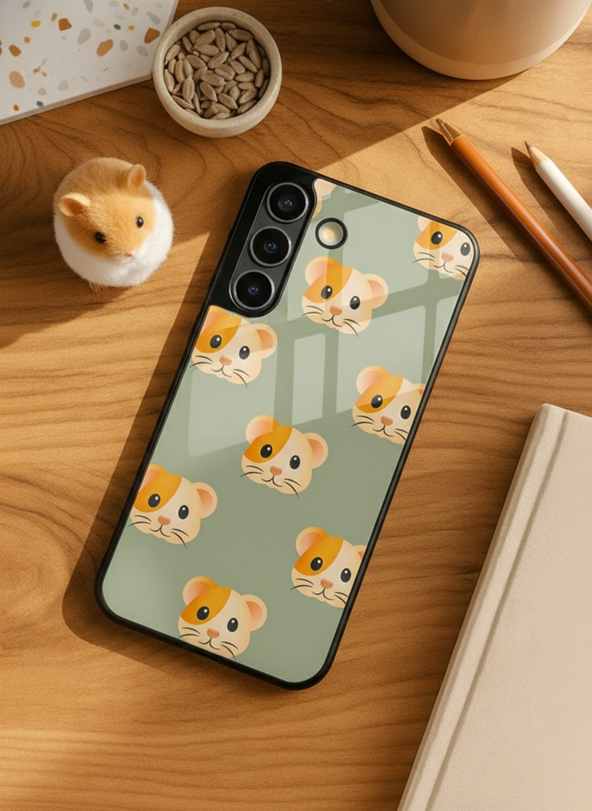 Hello Rabbis Premium Glass Back Cover For Galaxy S, A, M & F Series