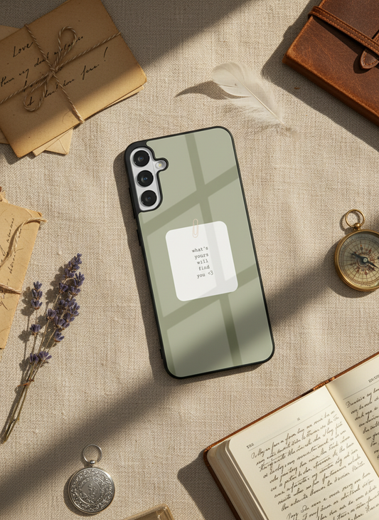 Find You Premium Glass Back Cover For Galaxy S, A, M & F Series