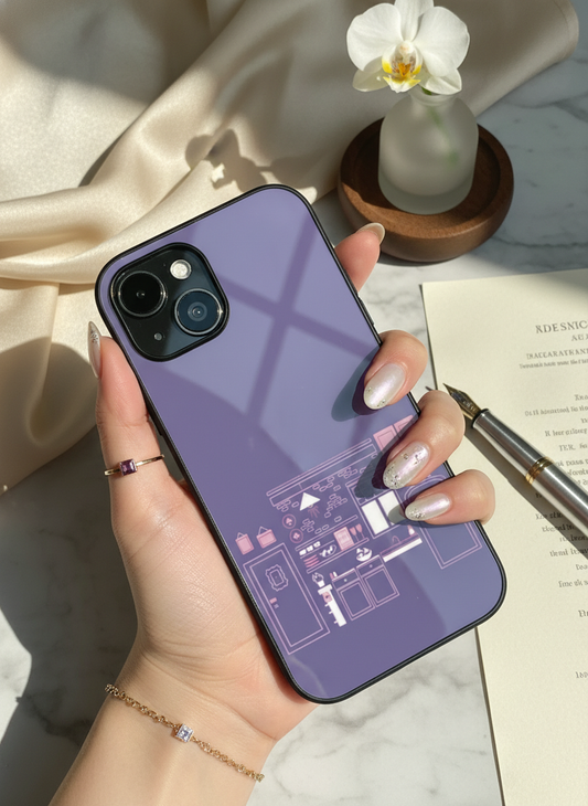 FRIENDS Purple Door Dreams Premium Glass Back Cover For iPhone 11-17 Models