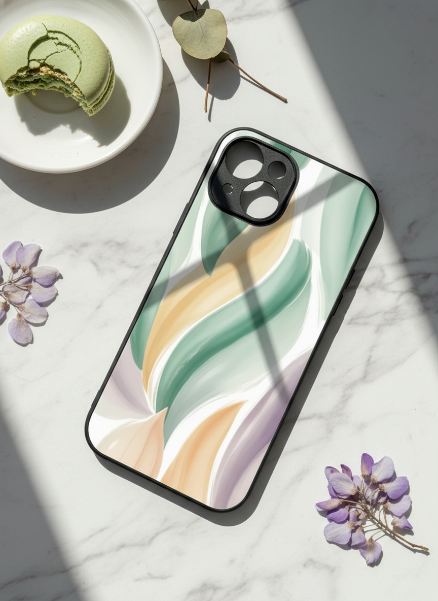 Artistic Touch Premium Glass Back Cover For iPhone 11-17 Models