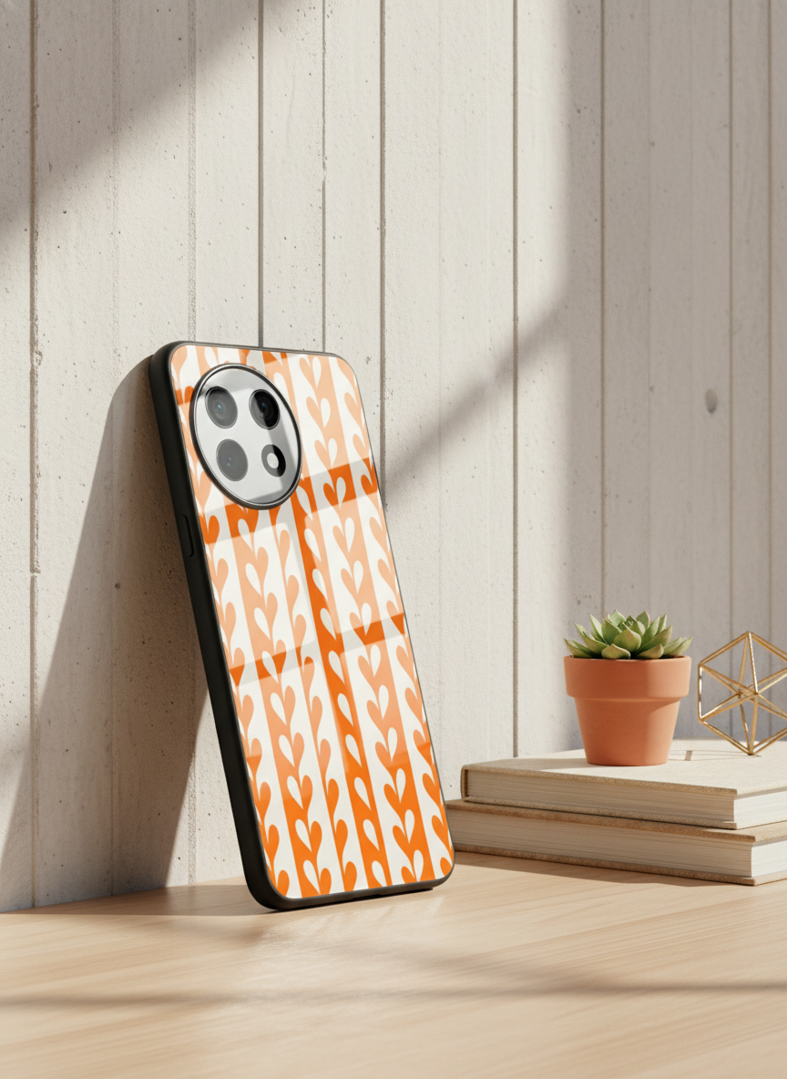 Heartvine Premium Glass Back Cover For One Plus 13, 12, 11, 10, Nord Series