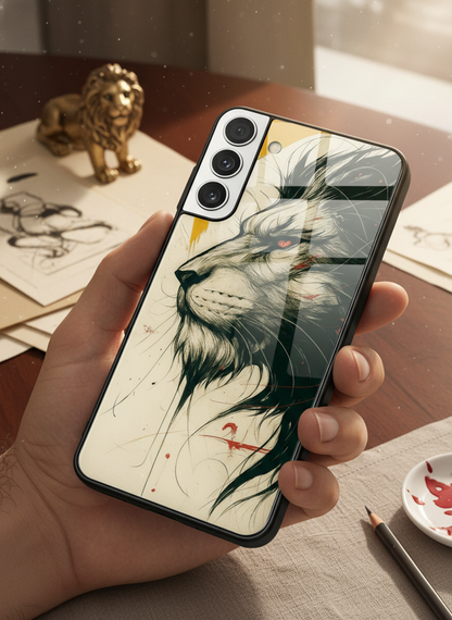 Roar Within Premium Glass Back Cover For Galaxy S, A, M & F Series