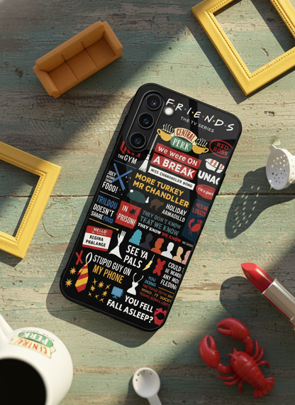 F.R.I.E.N.D.S Premium Glass Back Cover For Galaxy S, A, M & F Series