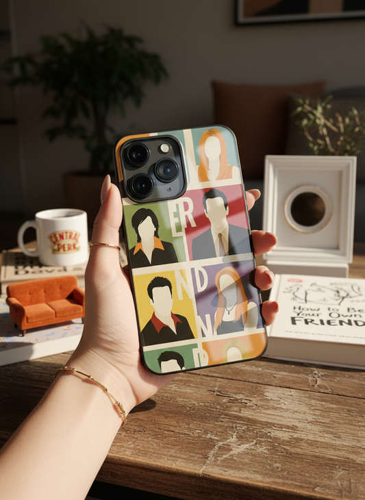 FRIENDS The Sitcom Edit Premium Glass Back Cover For iPhone 11-17 Models