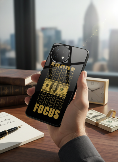 Level Up Focus Premium Glass Back Cover For One Plus 13, 12, 11, 10, Nord Series